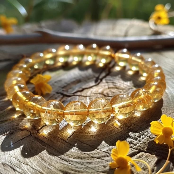 Abhimantrit Golden Rutile Bracelet