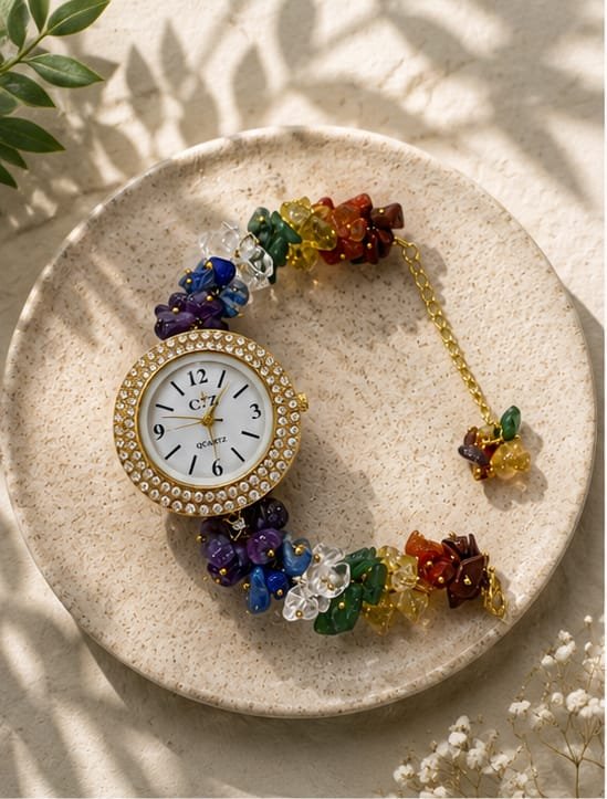 Abhimantrit 7 Chakra Crystal Watch