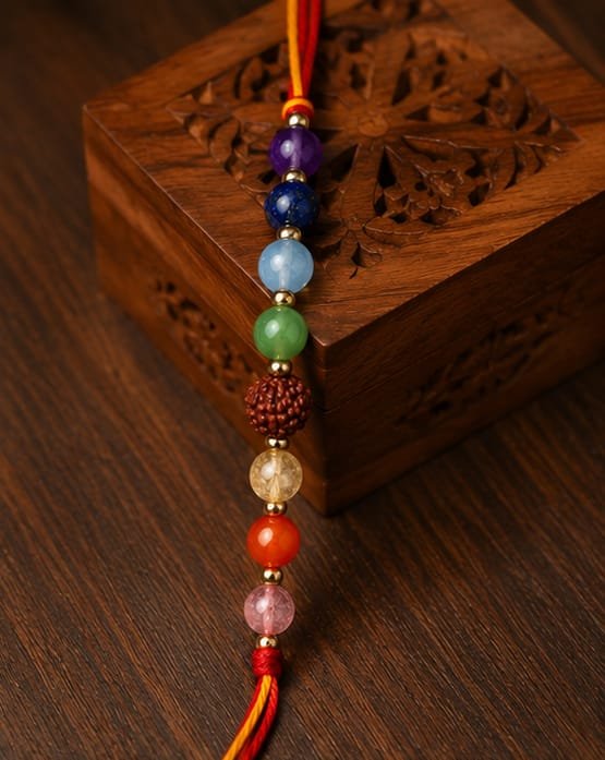 Abhimantrit 7 Chakra With Rudraksh Rakhi