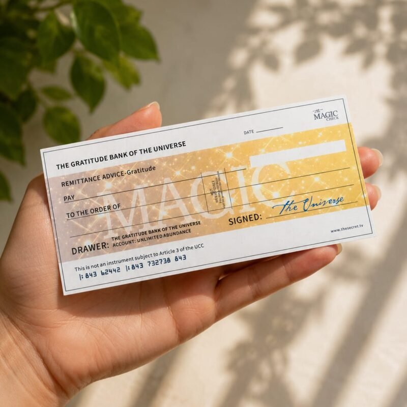 Universe Manifestation Cheque