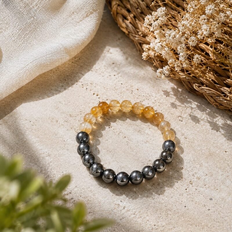 Abhimantrit Success Duo – Pyrite & Citrine Bracelet