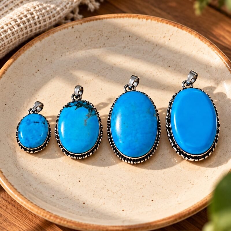Abhimantrit Natural Firoza Crystal Pendants